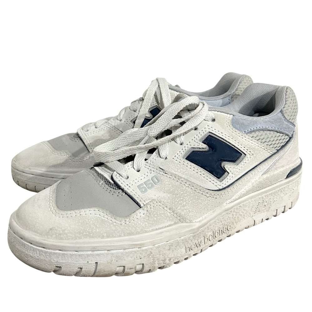 New Balance 550 Moon Daze Sneaker Grey Day Raincloud Navy Men's 6.5 Women's 8